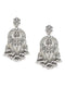 Zaveri Pearls Antique Silver Tone Kundan & Austrian Diamonds Jhumki