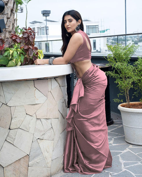 Vasthrlay Maroon Wedding Unstitched Saree