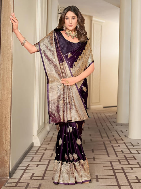 Vasthrlay Kanjivaram Banarasi Wedding Sari Az Ys Yasmin Saree