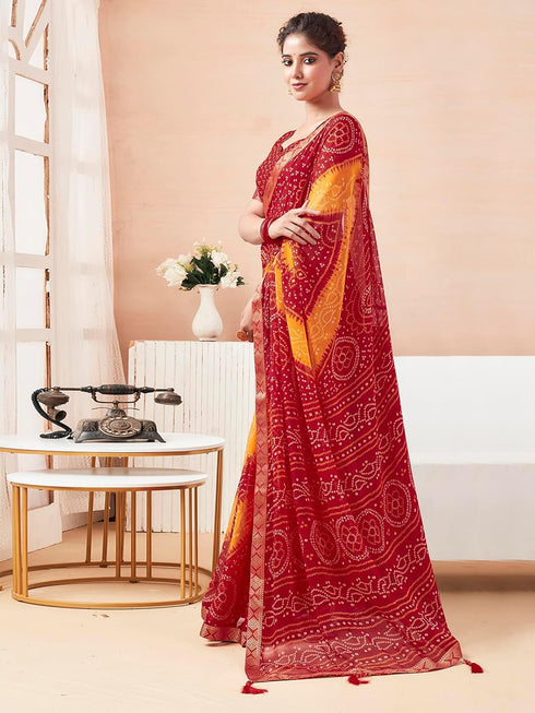 Vasthrlay Bandhani Unstitched 3728s2630n Deep Magenta1