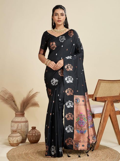 Vasthrlay Banarasi Jacquard Paithani
