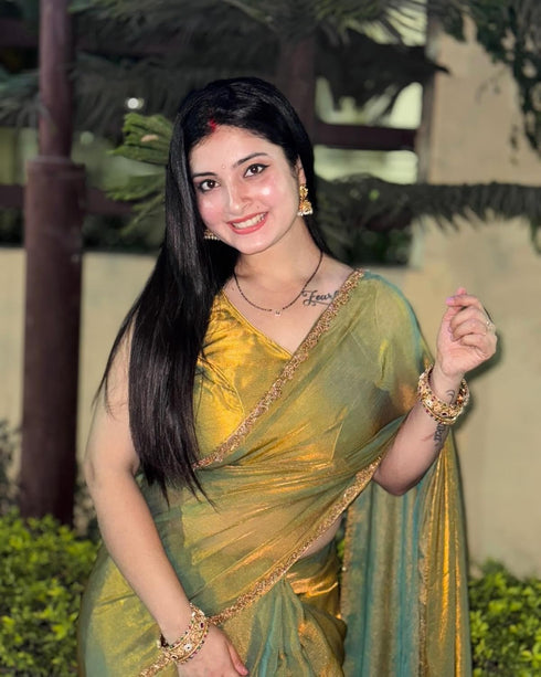 Vasthrlay Boarder Unstitched Chhaavav Mustard Free Ethnic Wear