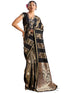 Vasthrlay Vasthrlaywomensbluesatinethnicmotifprinttasselsandlatkanssareewithunstitchedblousepiece Sareeforwoman Designersareeforwomen Rj Ethnic Wear
