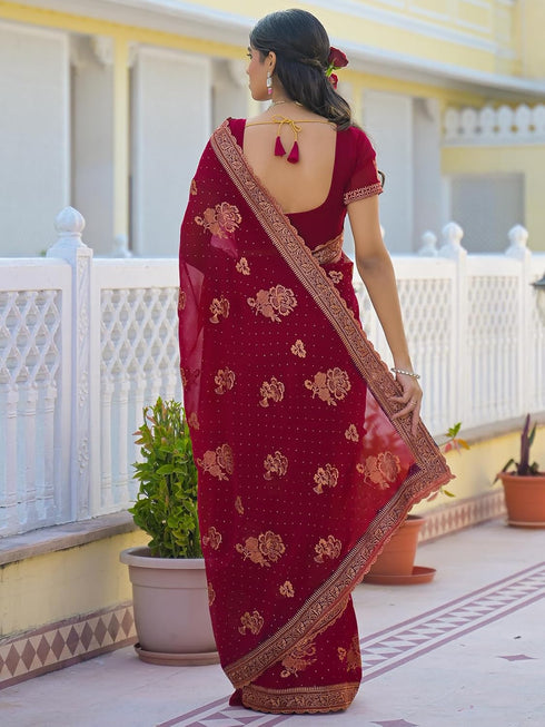 Vasthrlay Weaving Dusty Saree