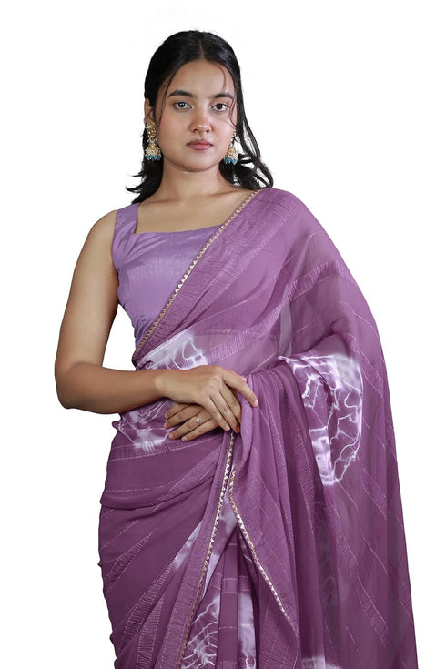 Vasthrlay Fashion Chiffon Shibori Printed Ethnic Wear