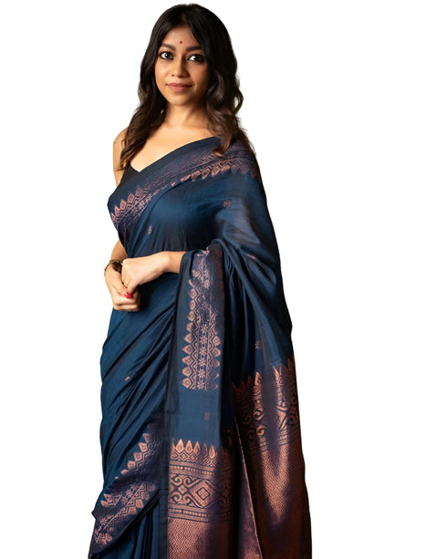Vasthrlay Banarasi Unstitched Saree