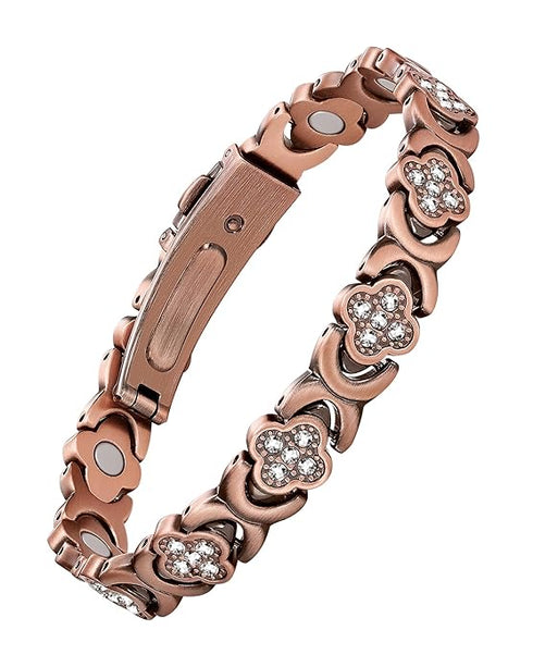 Jecanori Women's Pure Copper Bracelet Ultra Strength Magnetic 8.07" Long
