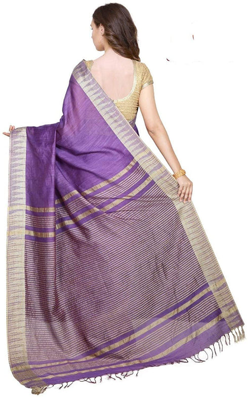 Vasthrlay Handloom Bhagalpuri Blouse Purple