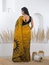 Vasthrlay Printed Tassels Unstitched Khaki Saree