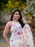 Vasthrlay Printed White Saree