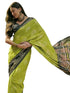 Vasthrlay Georgette Printed Unstitched Rani Pink Saree