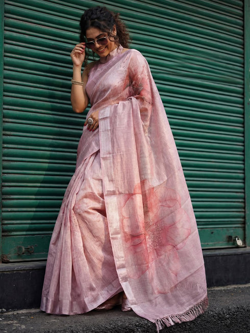 Vasthrlay Printed Handloom Unstitched Traditional Ethnic Wear