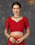 Vasthrlay Georgette Bandhani Unstitched Maroon Saree
