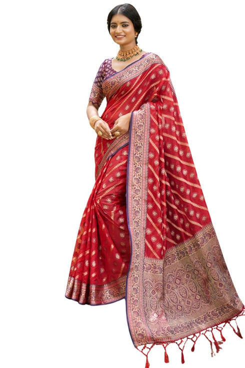 Vasthrlay Organza Kanjivaram Handloom Ethnic Wear