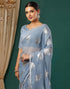Vasthrlay Georgette Printed Unstitched Orange Saree