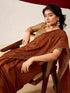 Vasthrlay Embroidery Peach Saree