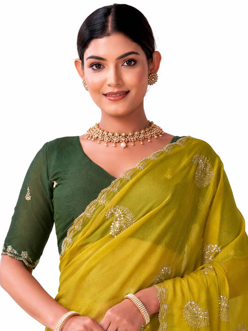 Vasthrlay Georgette Embroidery Unstitched