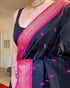 Vasthrlay Black Kanjivaram Traditional Saree