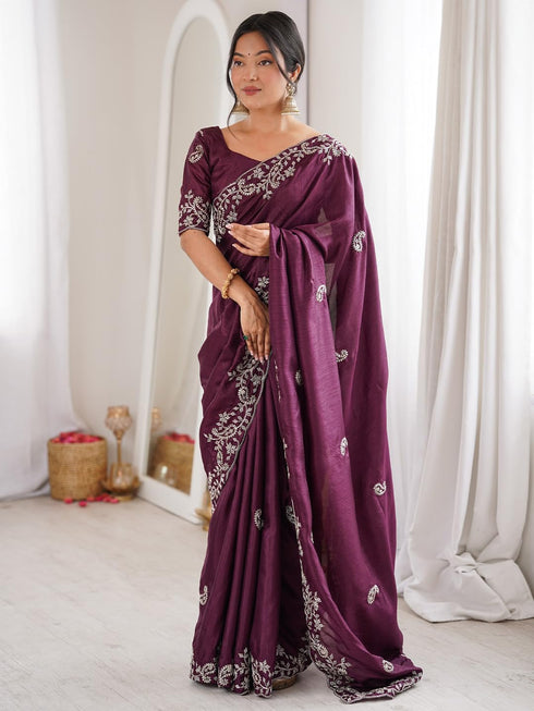 Vasthrlay Embroidery Unstitched Designer Vh Ethnic Wear