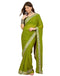 Vasthrlay Printed Georgette Unstitched Green Saree
