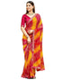 Vasthrlay Chiffon Bandhani Unstitched Green Saree
