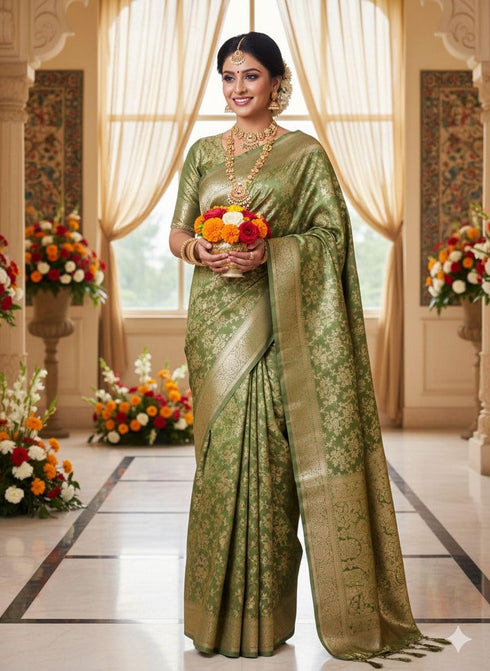 Vasthrlay Banarasi Traditional Unstitched Traditional