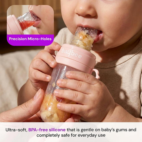 Baybee 2 In 1 Silicone Baby Food Feeder And Fruit Nibbler Pacifier For Babies
