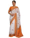 Vasthrlay Womens Printed Unstitched Peach Saree