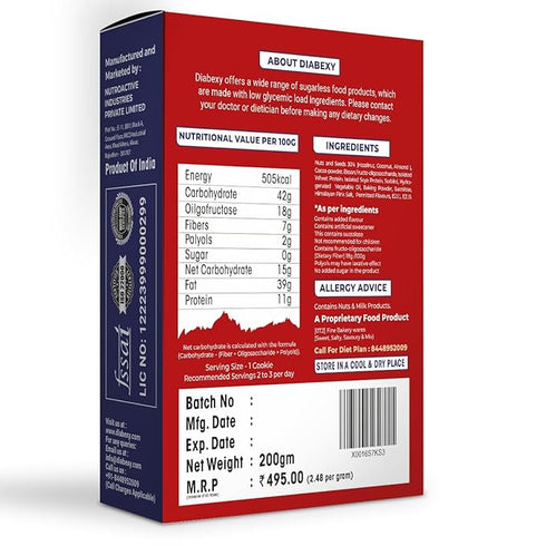 Diabexy Chocolate Cookies Sugar Control for Diabetes
