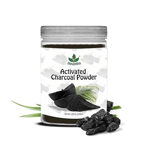 Havintha - Natural Activated Charcoal Powder Jar- for Face & Skin