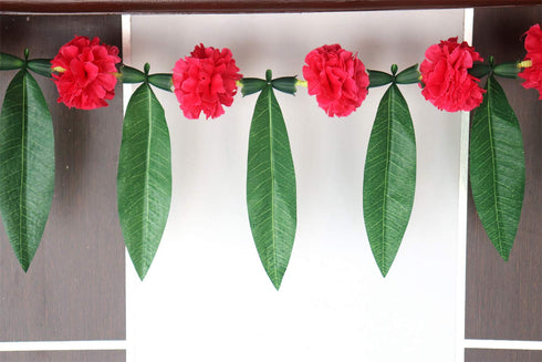 Reusable Artificial Flowers Hanging Garlands with Mango Leaf