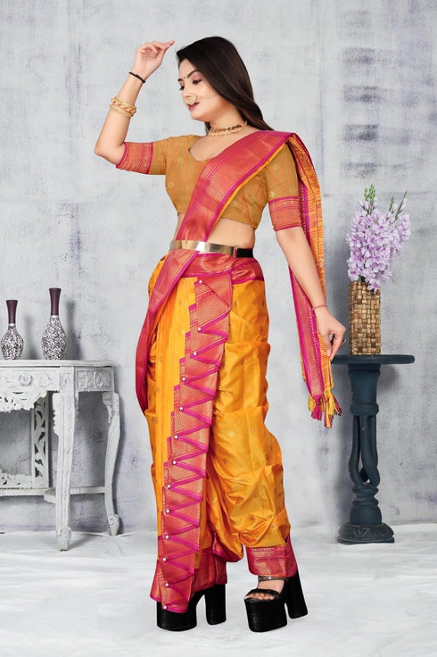 Vasthrlay Paithani Maharashtrian Contrast Traditional