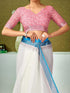 Vasthrlay Digital Printed Unstitched Pink Saree