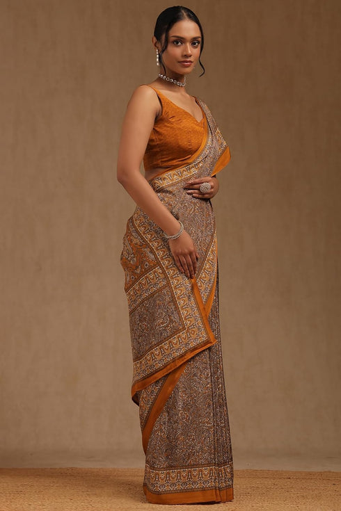 Vasthrlay Mustard Ethnic Motifs
