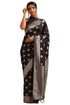 Vasthrlay Black Viscose Floral