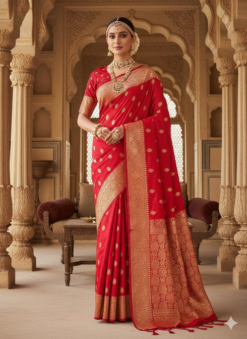 Vasthrlay Banarasi Golden Weaving