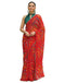 Vasthrlay Georgette Bandhani Unstitched Yellow Saree