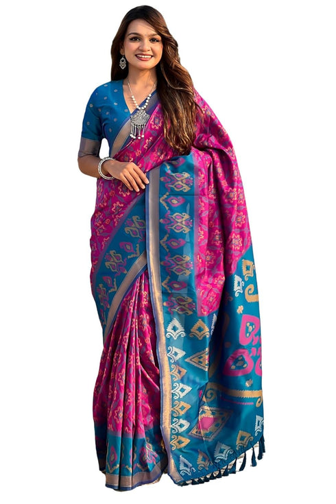 Vasthrlay Kanjivaram Patola Unstitched Ethnic Wear