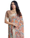 Vasthrlay Womens Printed Unstitched Cream Saree