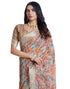 Vasthrlay Womens Printed Unstitched Cream Saree