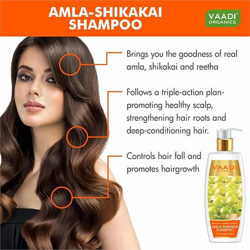 Vaadi Herbals Hairfall And Damage Control Amla Shikakai Shampoo