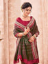 Vasthrlay Kanjivaram Weaving Unstitched Coffee Brown Saree