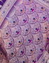 Vasthrlay Jacquard Kanjivaram Unstitched Cream Saree
