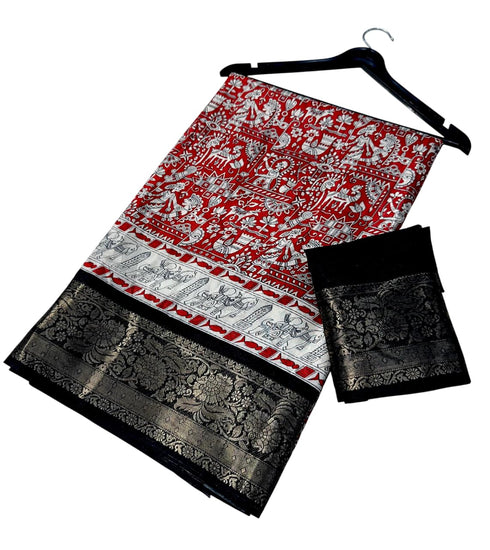 Vasthrlay Kalamkari Digital Piece Navy