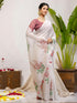 Vasthrlay Printed White1 White Saree
