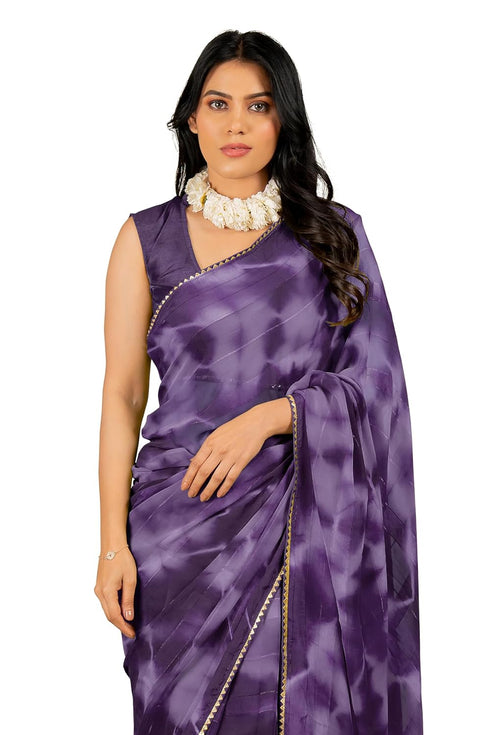 Vasthrlay Fashion Chiffon Shibori Printed Ethnic Wear