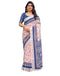 Vasthrlay Womens Printed Light Beige Saree With Unstitched Blouse Piece