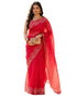 Vasthrlay Womens Printed Unstitched Off White Saree