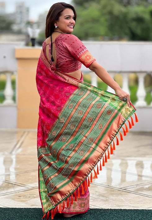 Vasthrlay Kanjivaram Patola Unstitched Ethnic Wear