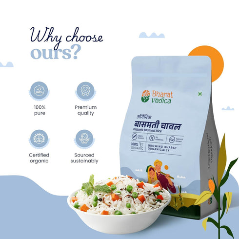Bharat Vedica Organic Basmati Rice Organic Basmati Chawal